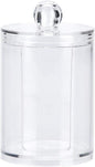 Stylish Makeup Cotton Pad Holder - Clear Acrylic Organizer for Bathroom Canister, Store and Display Cotton Pads with Elegance