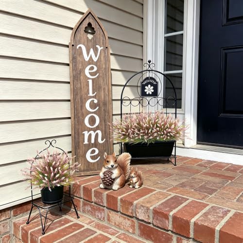 Ammyoo Fake Fall Plants Artificial Monkey Grass for Outdoors Garden Decor - Image 5
