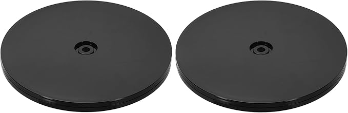 uxcell 2Pack Acrylic Lazy Susan Turntable, 7" Spinner Lazy Susan Turntable Organizer, Acrylic Ball Bearing Rotating Tray for Pantry Spice Rack Decorating, Black