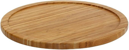 YBM Home Bamboo Wooden Non-Skid Lazy Susan Turntable Fully Rotating Pantry Cabinet