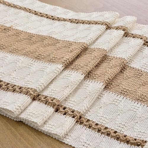 FEXIA Boho Table Runner with Tassels 12x90 Inch for Fall Home Decor - Image 6