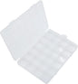 24 Grids 7.5 Inch x 5.2 Inch Fixed Clear Plastic Jewelry Organizer Storage Box Jewelry Earring Tool Containers (1)