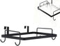 Cyrank Metal Trash Bag Holder, Trash Bag Holder for Cabinet Door Plastic Over The Cabinet Door Under Sink Garbage Hanging Rubbish for Kitchen, Office, Dorm(black)