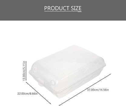 COHEALI 2PCS Thickened Large Transparent Shoe Box Stackable Plastic Storage Organizer with Anti-dust Design Suitable for Men and Women Shoes Space-saving White Storage Bins