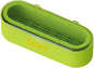 Silverware Organizer with Lid and Drainer, Covered Utensil Tray for Kitchen Drawer and Countertop, Green Plastic Cutlery and Flatware Storage Box for Spoons Forks Knives Holder Case