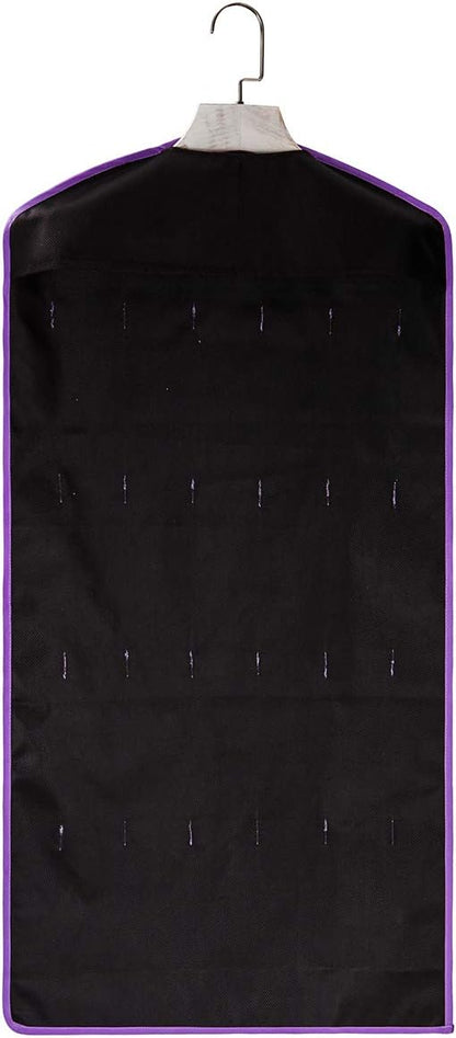 TRIUMPH VISION Black Purple Wall Sunglasses Organizer Storage 20Slots - Hanging Glasse Display Stand Durable Oxford Sunglasses Case