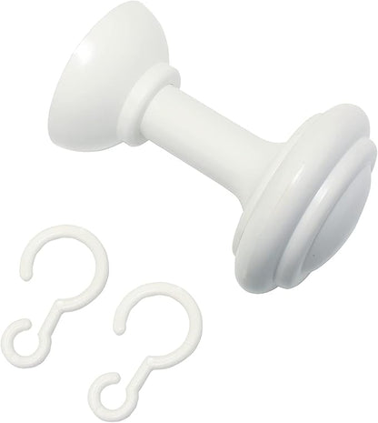 Gardinia Plastic Scarf Holder with Hooks 8 cm White ABS
