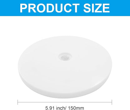 White Turntable Organizer 6 Inch, Acrylic Rotating Turntable Platter Swivel Plate Tray for Pantry Cabinet Spice Rack Cake Table Makeup