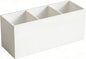 Daxolanz 3 Section Acrylic Cutlery Organizer for Countertop, Modern Flatware Storage Caddy for Spoons Forks Knives, Space Saving Utensil Holder for Kitchen, Cabinet or Dining Room (Medium)