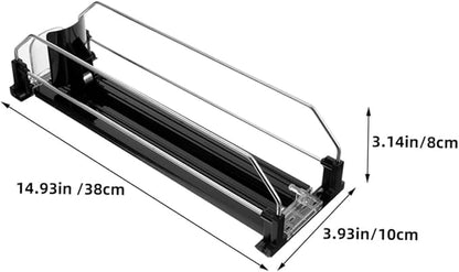 Automatic Pusher Refrigerator Drinks Organizer for Soda and Beer Cans Smooth Finish Stable Performance Use Beverage Dispenser for Fridge Storage