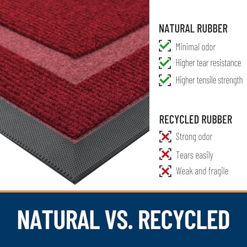 OLANLY Front Door Mat Outside 35x23, All-Season Heavy-Duty Rubber Doormat - Image 4