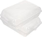 Thickened Plastic Shoe Storage Box 2pcs Large Dustproof Shoe Organizer Lid for Men and Women Stackable Space-saving for Closet and Entryway Style