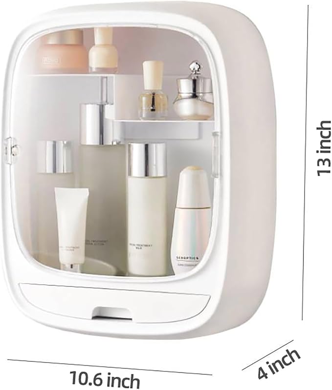 Makeup Organizer Shelf,Wall-Hanging Cosmetics Organizer and Storage Box,Cosmetic Display Cases,Wall-Mounted Storage Rack for Cosmetics,Skincare and Hair Accessorie