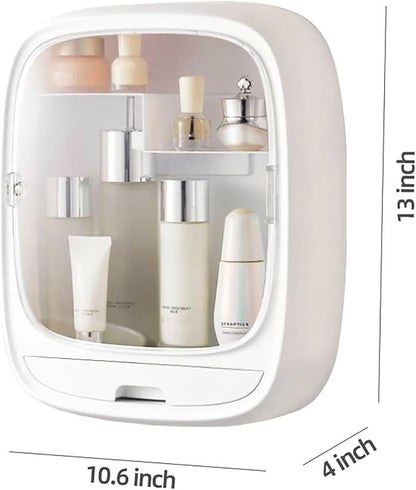 Makeup Organizer Shelf,Wall-Hanging Cosmetics Organizer and Storage Box,Cosmetic Display Cases,Wall-Mounted Storage Rack for Cosmetics,Skincare and Hair Accessorie