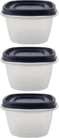 Bundle Food Storage Containers 2 Cup Food Storage Containers 7 Peice Set, Blue Easy Find Lids, 3 Containers, 3 Lids