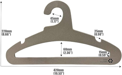 17" Eco-Friendly Cardboard Hangers for Adult Clothes - 50 Pack of Durable, Recyclable Paper Coat Hangers - Perfect for Storage and Drying of Men's and Women's Clothing