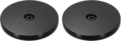 uxcell 2Pack Acrylic Lazy Susan Turntable, 5" Spinner Lazy Susan Turntable Organizer, Acrylic Ball Bearing Rotating Tray for Pantry Spice Rack Decorating, Black