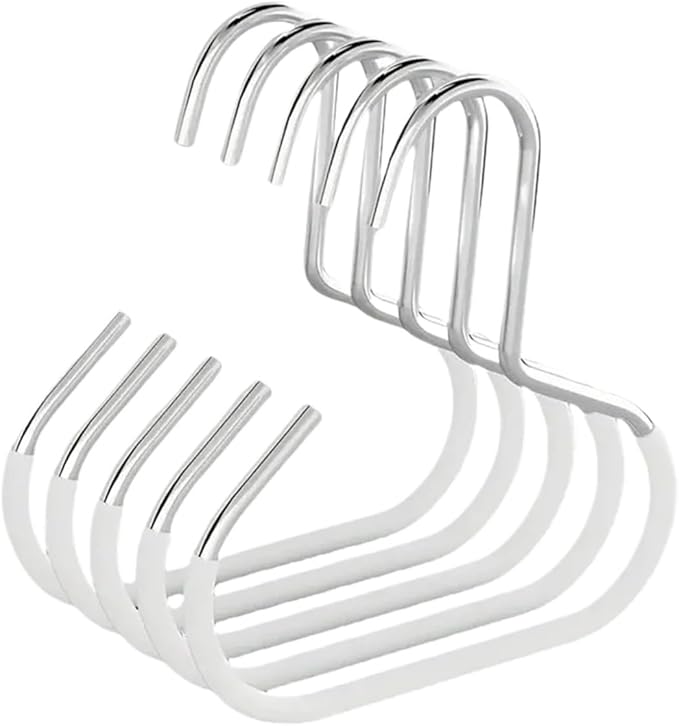 Hat Hanger 20Pcs Versatile Manganese Steel Round Hook Hat Hanger Storage Hook Scarf Towel Hanging Rack for Closet Door Wall(White)
