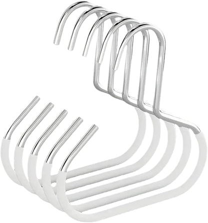 Hat Hanger 20Pcs Versatile Manganese Steel Round Hook Hat Hanger Storage Hook Scarf Towel Hanging Rack for Closet Door Wall(White)