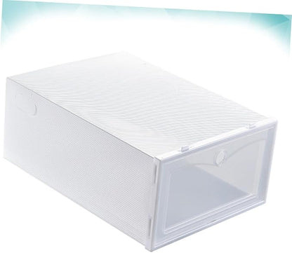 12pcs White Shoe Storage Boxes with Thickened Lid, 33x23x13cm Stackable Shoe Containers for Dust and Moisture Protection, Closet Organizer for Sneakers and Boots