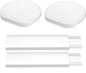 White - Expansion Pack - 2 Straight Tracks and 2 Trays. Does not Work Without the Lazy Susan Revolution Full Set (Sold Separately).