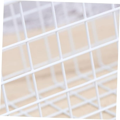 Ciieeo White Hanging Cabinet Storage Basket Organizer for Kitchen Bathroom Office Over Door Rack Holder with Ventilated Rust Resistant Coating Easy Install Storage for Cabinets and