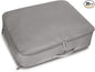 Mecolor Space Saver Compression Storage Bags, Clothes Storage, Bedding Storage, Duvet Storage, Bedding Organiser with Zipper, Pillow, Carrier Bag Storage (lightgray, L)