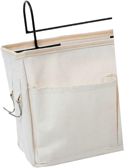 IMIKEYA White Wall Mounted Hanging Storage Bag for Home Practical Organizer for Bedroom Kitchen Living Household Over Door Pouch for Necklaces Keys Phones Shoes and More