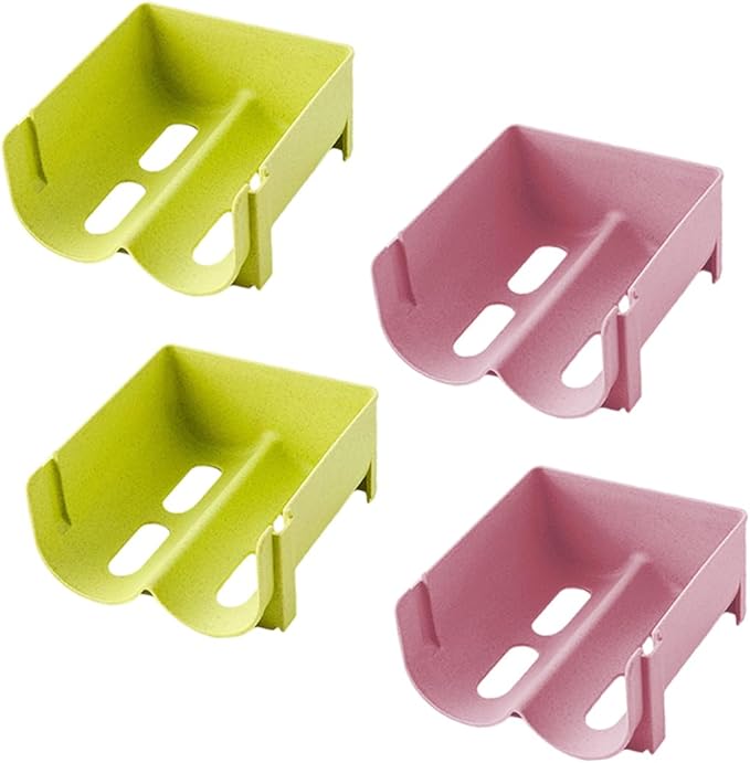 ABOOFAN 4Pcs Stackable Beer Can Storage Racks Refrigerator Storage Box for Drinks Organization for Home Kitchen Pantry and Bar Stylish Design