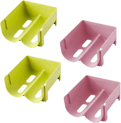 ABOOFAN 4Pcs Stackable Beer Can Storage Racks Refrigerator Storage Box for Drinks Organization for Home Kitchen Pantry and Bar Stylish Design