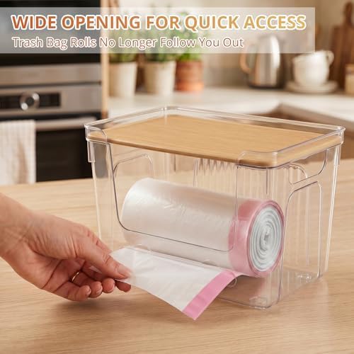 CANTAMI Plastic Trash Bag Dispenser with Lids, Stackable, 4Pack, 4XL - Image 4