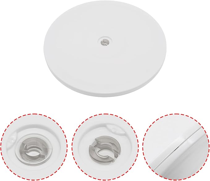 1 Pcs White 8 inch Acrylic Lazy Susan Rotating Turntable Organizer Bearings - Round Swivel Plate for Spice Rack, Table, Cake, Kitchen Pantry