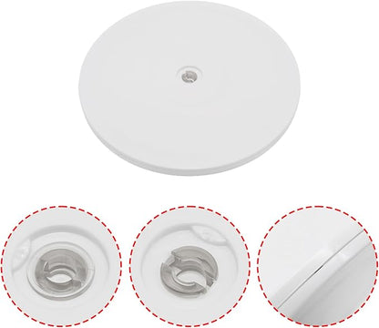 1 Pcs White 8 inch Acrylic Lazy Susan Rotating Turntable Organizer Bearings - Round Swivel Plate for Spice Rack, Table, Cake, Kitchen Pantry