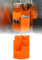 Magnetic Zip Tie Holder – Tool Organizer with Rubberized Magnets | Multiple Sizes & Colors for Garage, Shop, or Toolbox Storage (Orange, Tall-Multipocket)