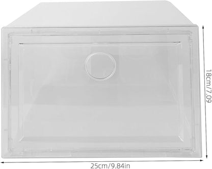 BESPORTBLE Stackable Plastic Shoe Storage Box 34x18x25cm, Dustproof and Anti-oxidation Sneaker Organizer for Home Closet, Sturdy Footwear Storage Case with Front Opening