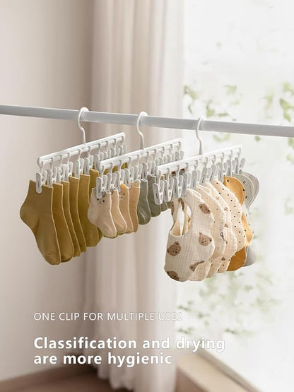 360 Rotating Hat Organizer Rack for Closet - Baseball Cap Holder With 10 Clips - Door Mounted Storage Solution - White