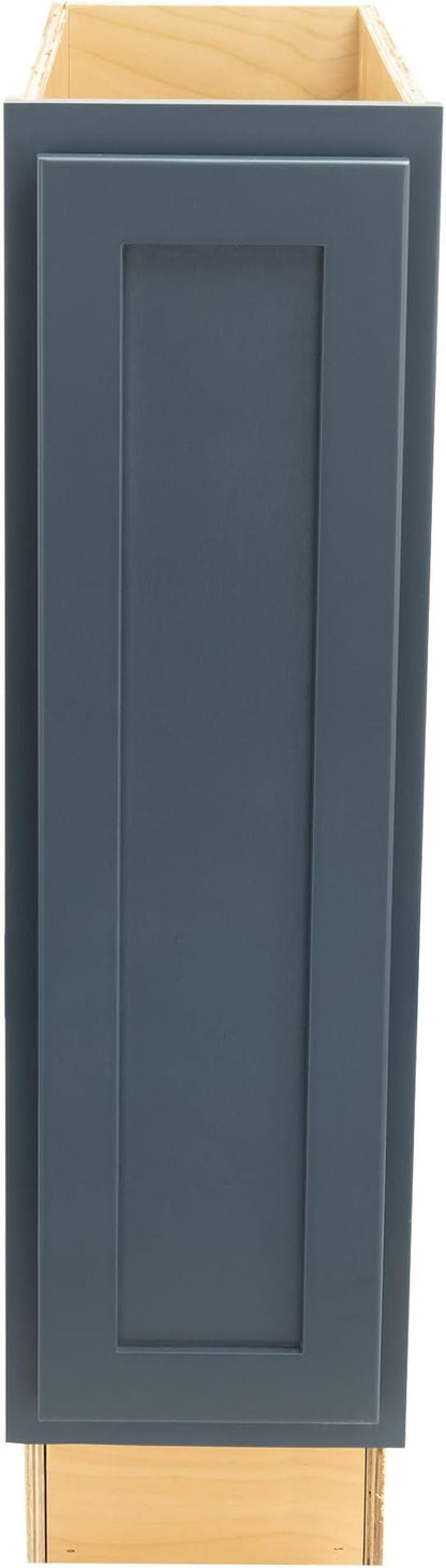 Quicklock RTA (Ready-to-Assemble) | Base Kitchen Cabinets - Shaker Style | Made in America (Needlepoint Navy, 9" Wx34.5 Hx24 D Base)