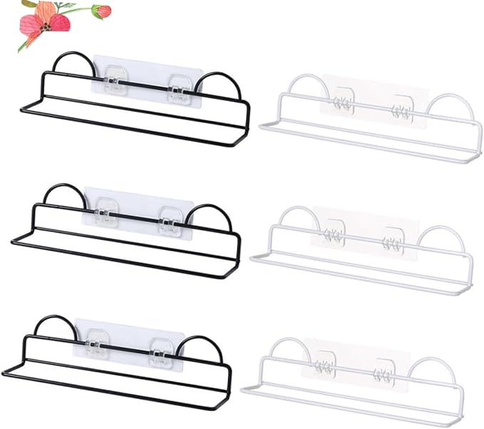 PRETYZOOM 6Pcs Wall Hanging Slipper Rack Holder Easy Install No Drilling Space Saving Shoes Organizer for Home for Tidy Bathrooms for Slippers Sandals