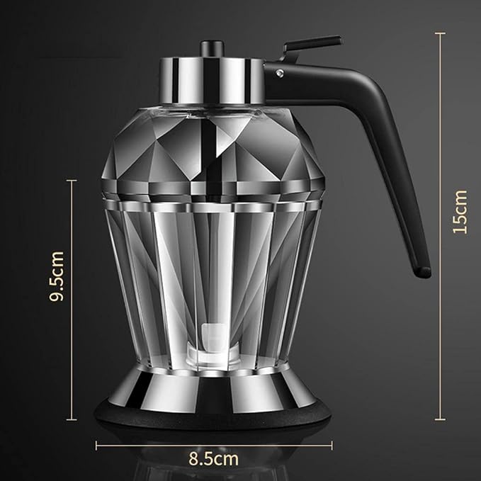 Glass Honey Dispenser - BPAFree Kitchen Tool with 200ML Capacity, Gravity Feeding System, Multifunctional Syrup Dispenser for Honey, Oil, and Seasoning (#1) (#1)