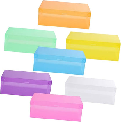 Milisten 7pcs Colored Pp Shoe Storage Boxes with Thickened Flip Lid Stackable Shoe Organizers 27.5x18x9.5cm Foldable Containers for Men Women and ’ Closet Organization