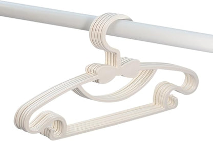 YYaaloa Kids & Baby Plastic Hangers - Very Durable, Toddler & Infant Hangers (Beige, 30pcs)