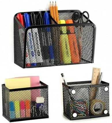 Neudeco Magnetic Locker Organizer, Set of 3, Black by Neudeco