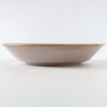 aito 517322 Natural Color Curry Plate, Pasta Plate, Approx. 8.3 inches (21 cm), Cinnamon, Beige, Mino Ware, Dishwasher Safe, Microwave Safe, Made in Japan