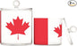 DOMIKING Canada Flag 2 Pack Bathroom Canisters Cotton Swab Holder Dispenser Plastic Cotton Ball Jar Acrylic Storage Containers for Cotton Swab Cotton Ball Cotton Round Pads