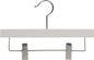 Kids White Finish Bottom Hanger with Clips in 11" Length X 5/8" Thick with Chrome Hardware, Box of 25