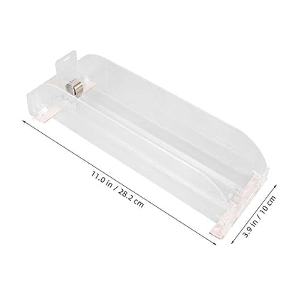 OUNONA Drink Organizer Automatic Beverage Pusher Glide Rack for Fridge Adjustable Soda Dispenser Compatible with Cans Bottles for Efficient Shelf Storage