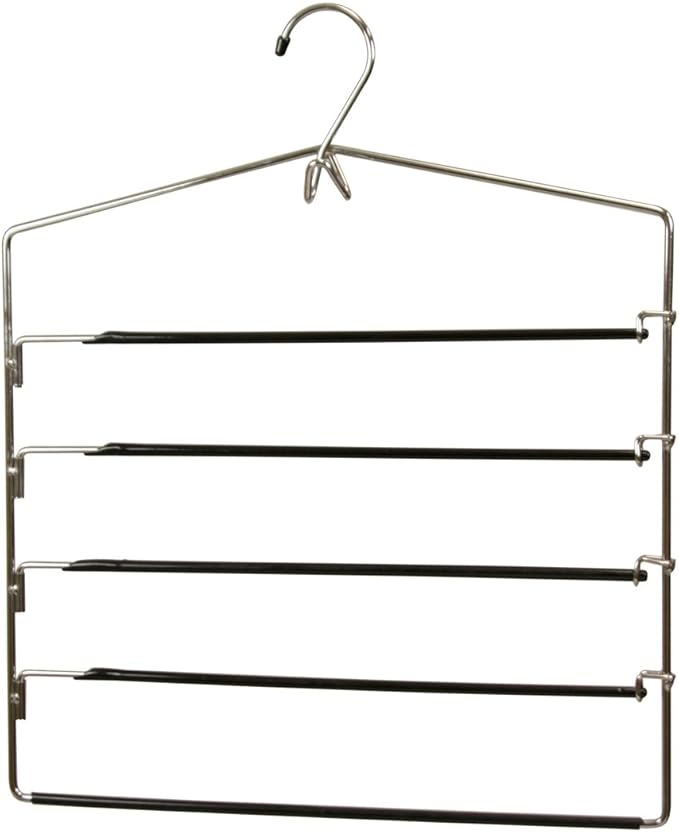 Home Basics Chrome Trouser Hanger Black