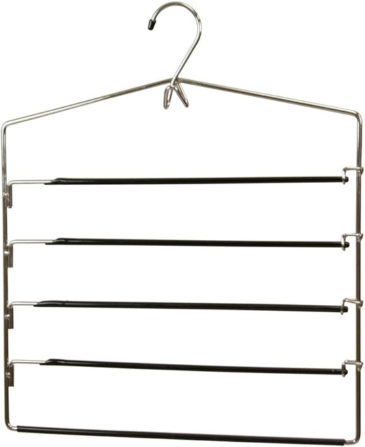 Home Basics Chrome Trouser Hanger Black