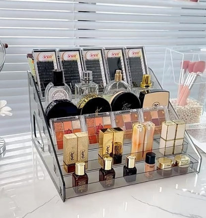 Pero Pero Nail Polish Organizer Acrylic Display Rack for Nail Polish Holder Sunglasses Organizer Essential Oils Holder Clear Eyeglasses Display Case Makeup Organizer