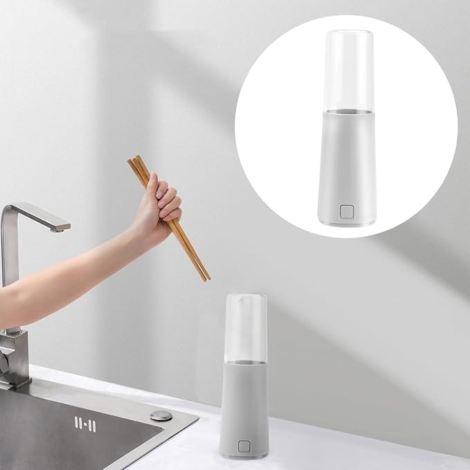 Wakauto Chopsticks Holder with Lid Plastic Kitchen Drain Rack for Tableware Organization Dustproof Utensil Storage Container Suitable for Home Use